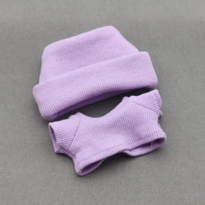 Labubu 15–17 cm Non-Official Solid Sweater & Hoodie Set DollZio