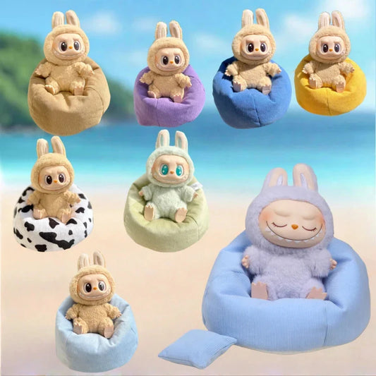 Mini Plush Sofa Bed for Labubu Dolls – Non-Official for V1/V2/V3 DollZio