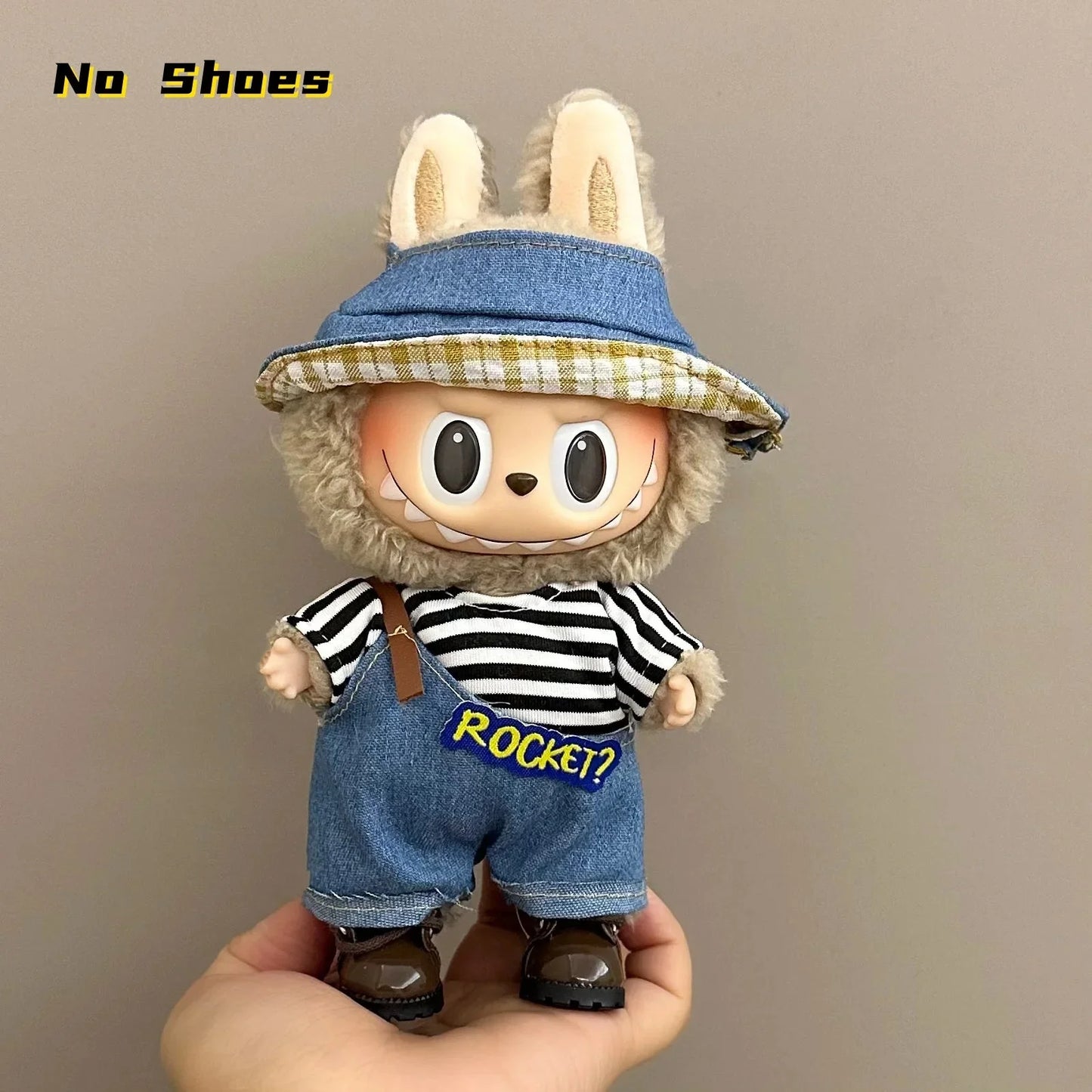 Labubu 17 cm Non-Official Cute Overall Set DollZio