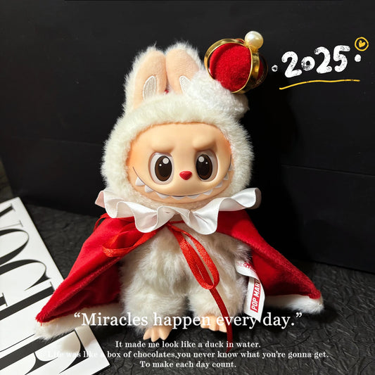 Compatible con muñecas Labubu: Traje de capa de rey: ropa de inspiración real