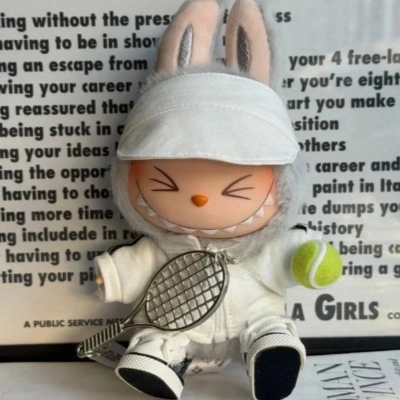 Labubu 15–17 cm Non-Official Sports Tennis Set DollZio