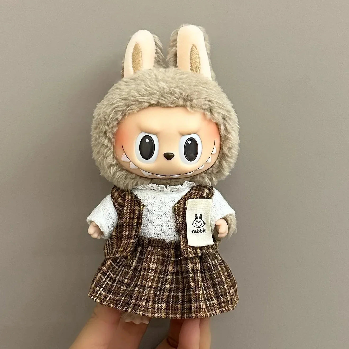 Labubu 17 cm Non-Official Cute Overall Set DollZio