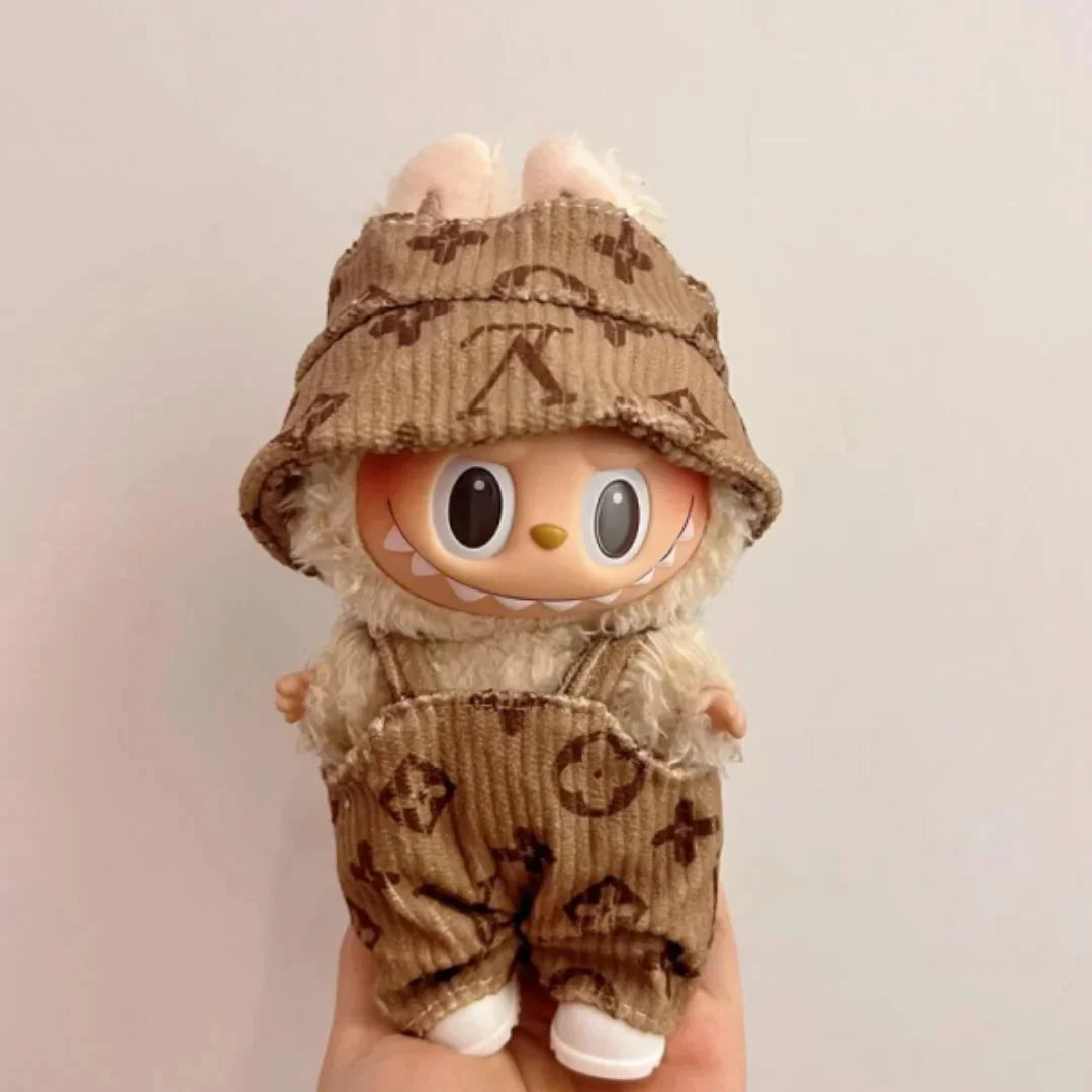 17cm Labubu Doll Non-Official Clothes Hoodie DollZio