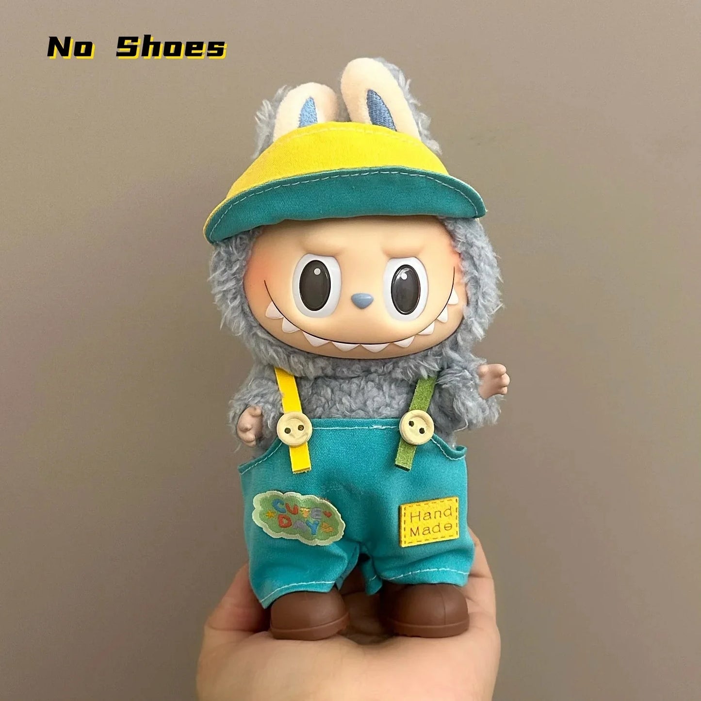 Labubu 17 cm Non-Official Cute Overall Set DollZio