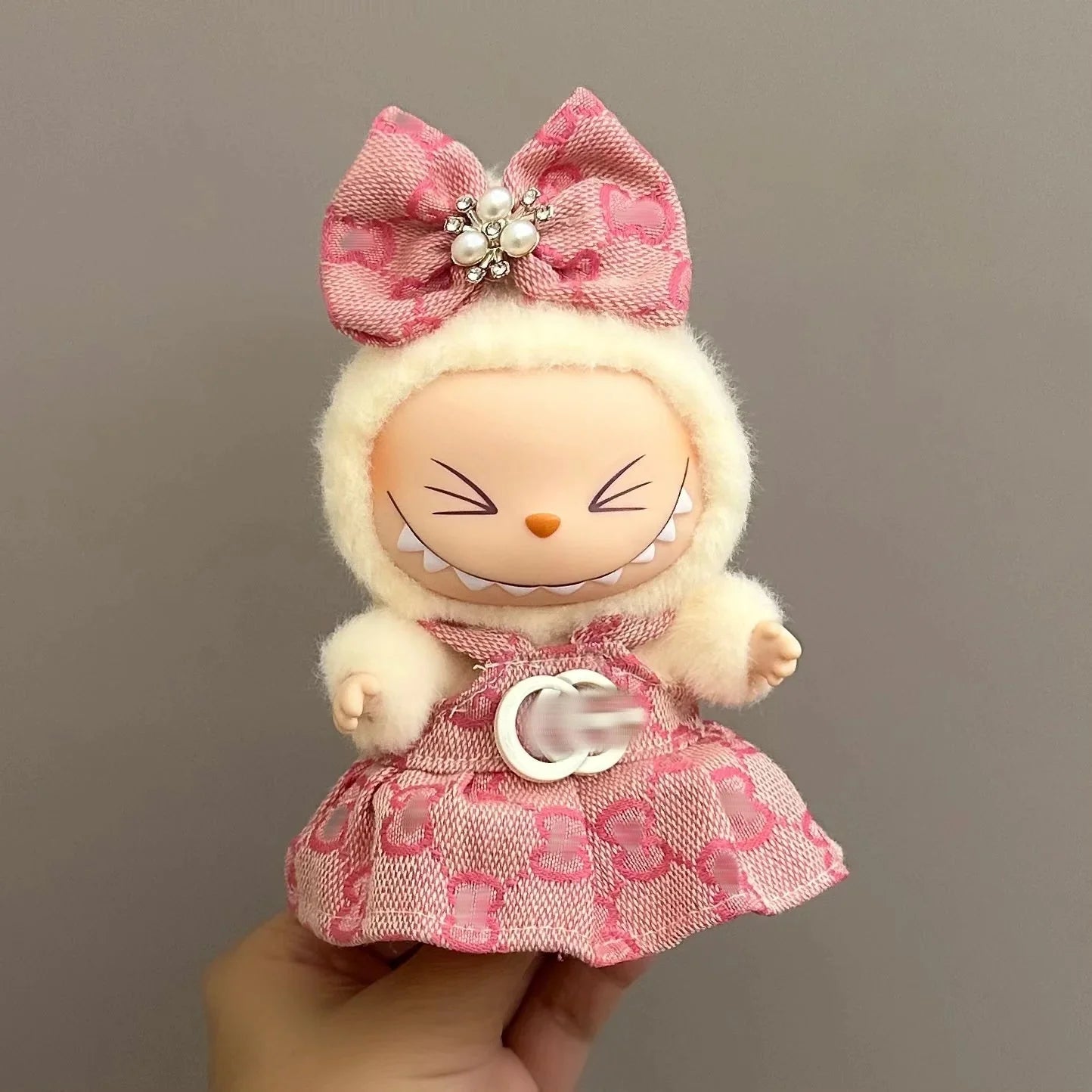 Labubu 17 cm Non-Official Cute Overall Set DollZio