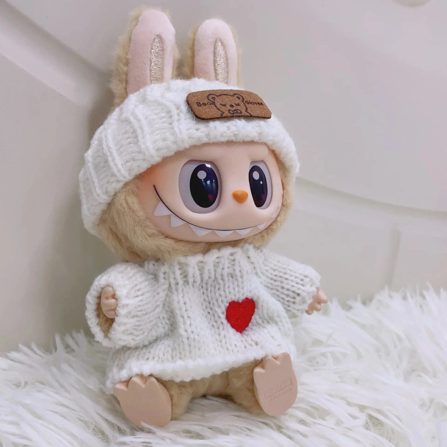 Labubu 15–17 cm Non-Official Solid Sweater & Hoodie Set DollZio
