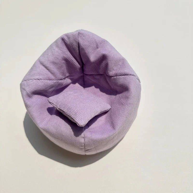 Mini Plush Sofa Bed for Labubu Dolls – Non-Official for V1/V2/V3 DollZio