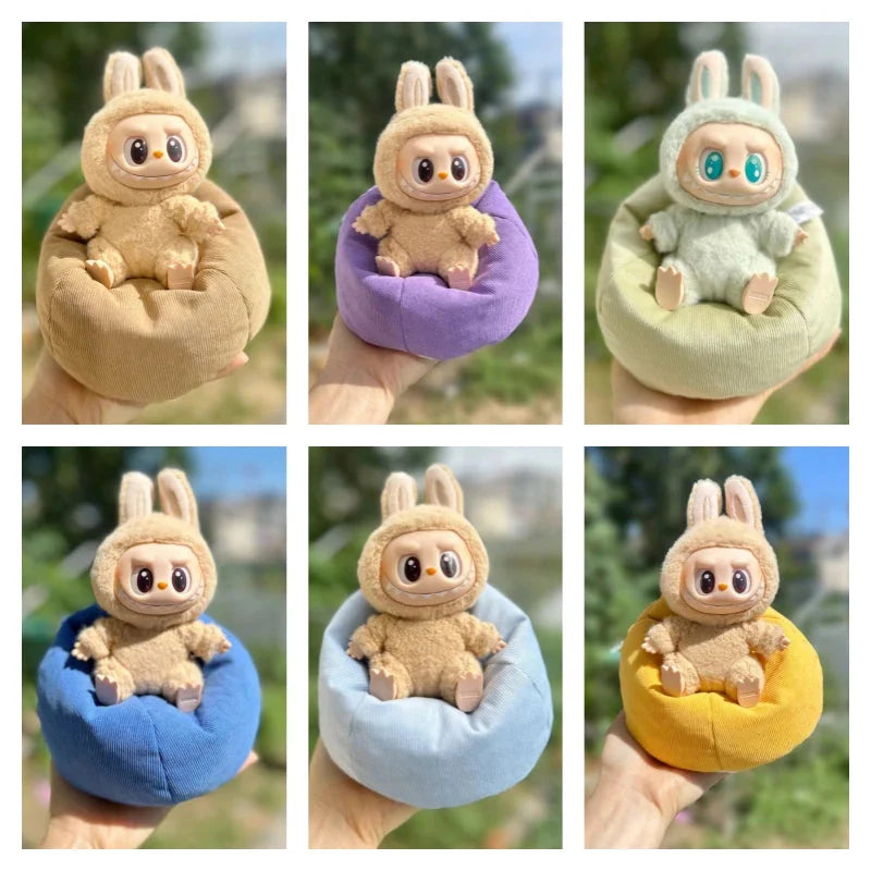 Mini Plush Sofa Bed for Labubu Dolls – Non-Official for V1/V2/V3 DollZio