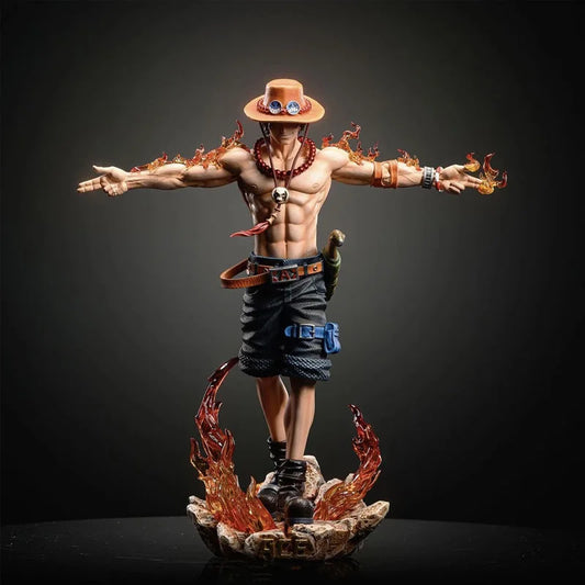 28cm Anime One Piece Ace Figure Portgas D Ace Action Figurine PVC Statue Collectible Model Toys for childern christmas Gifts - Lumina Games