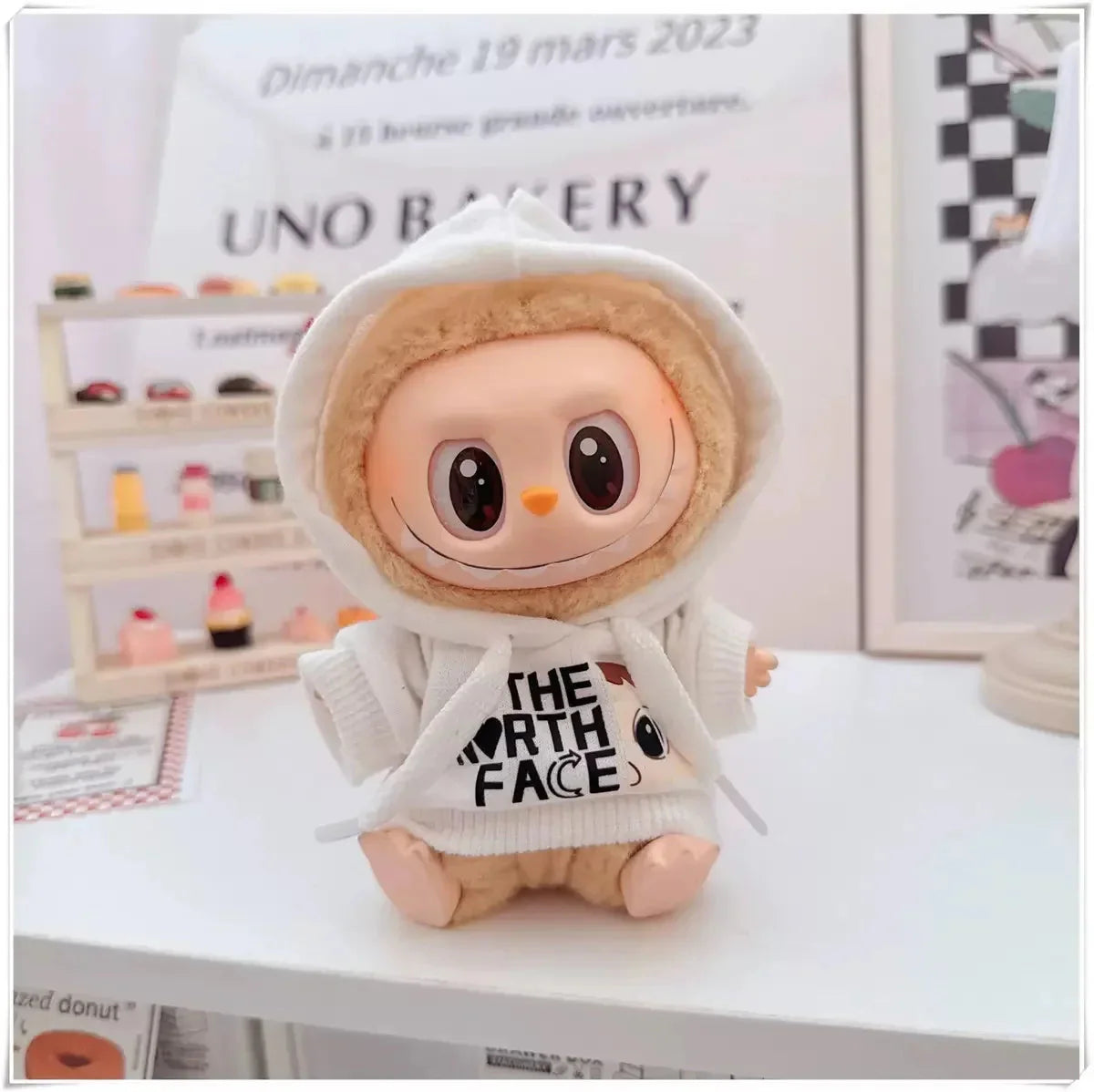 17cm Labubu I II Doll Clothing Fashion Hoodie Pants Sweatshirt Korean Idol Trendy DIY Doll Clothing Accessories Toy Gift DollZio