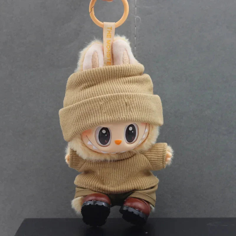 Labubu 15–17 cm Non-Official Solid Sweater & Hoodie Set DollZio