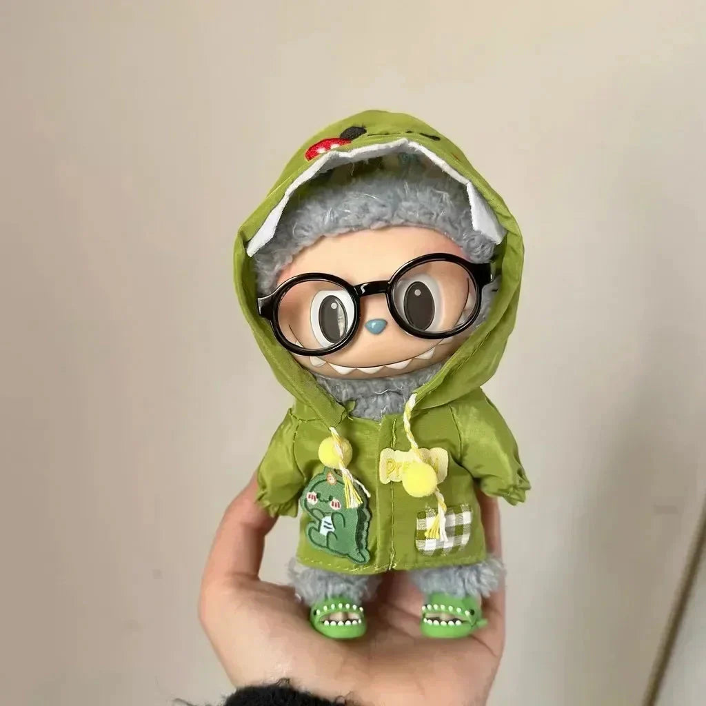 Dinosaur Raincoat Non-Official Set for Labubu Doll DollZio