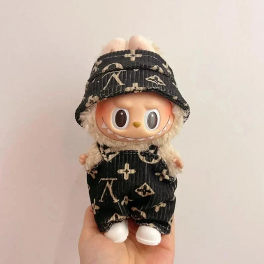 17cm Labubu Doll Non-Official Clothes Hoodie DollZio