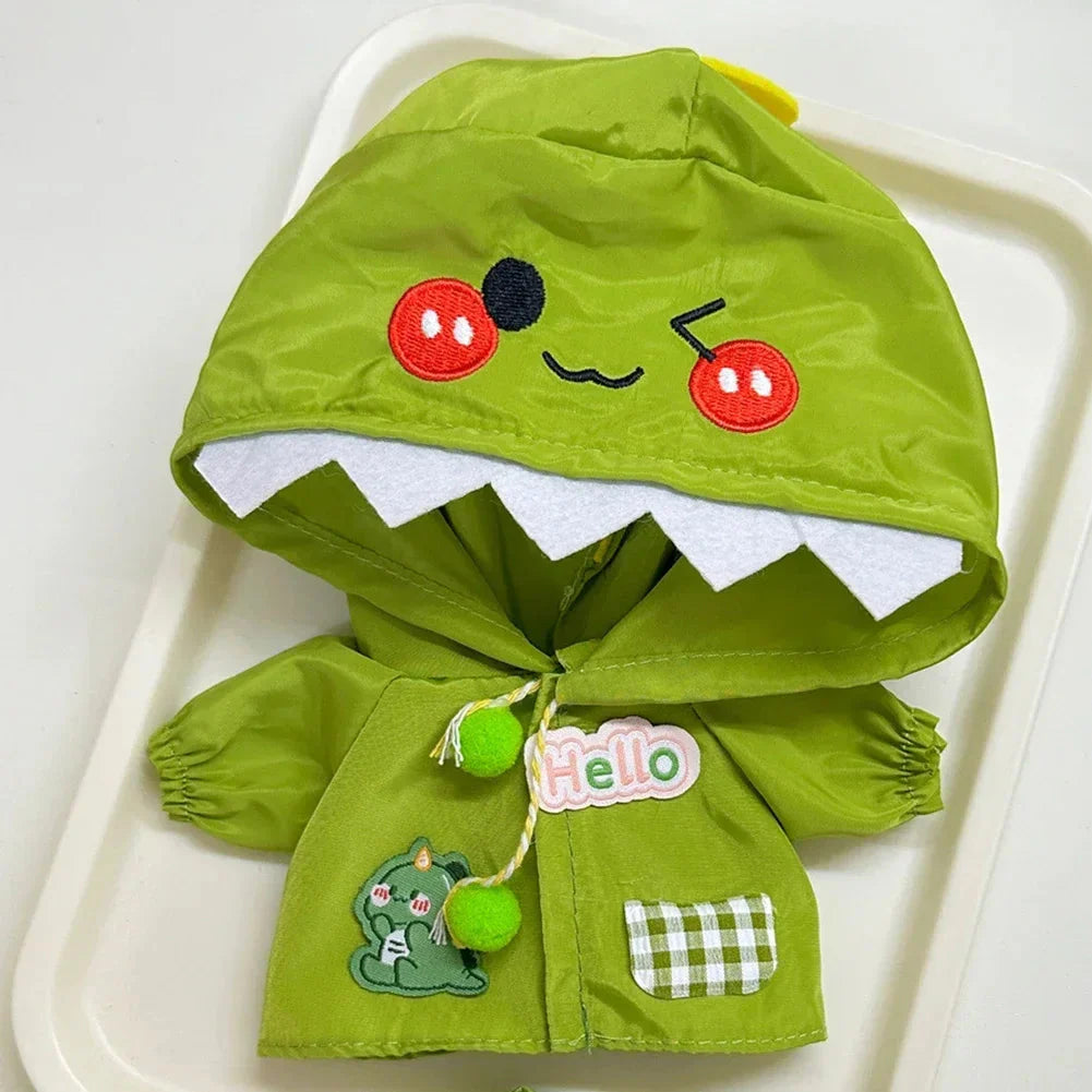 Dinosaur Raincoat Non-Official Set for Labubu Doll DollZio