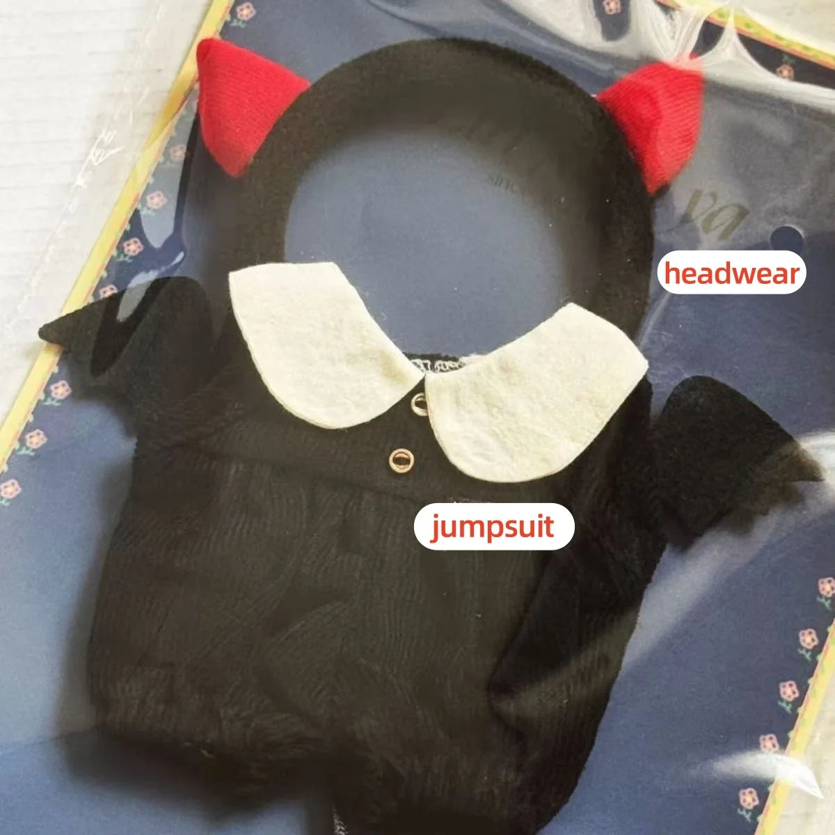 Compatible con muñecas Labubu: Traje de vampiro diablo