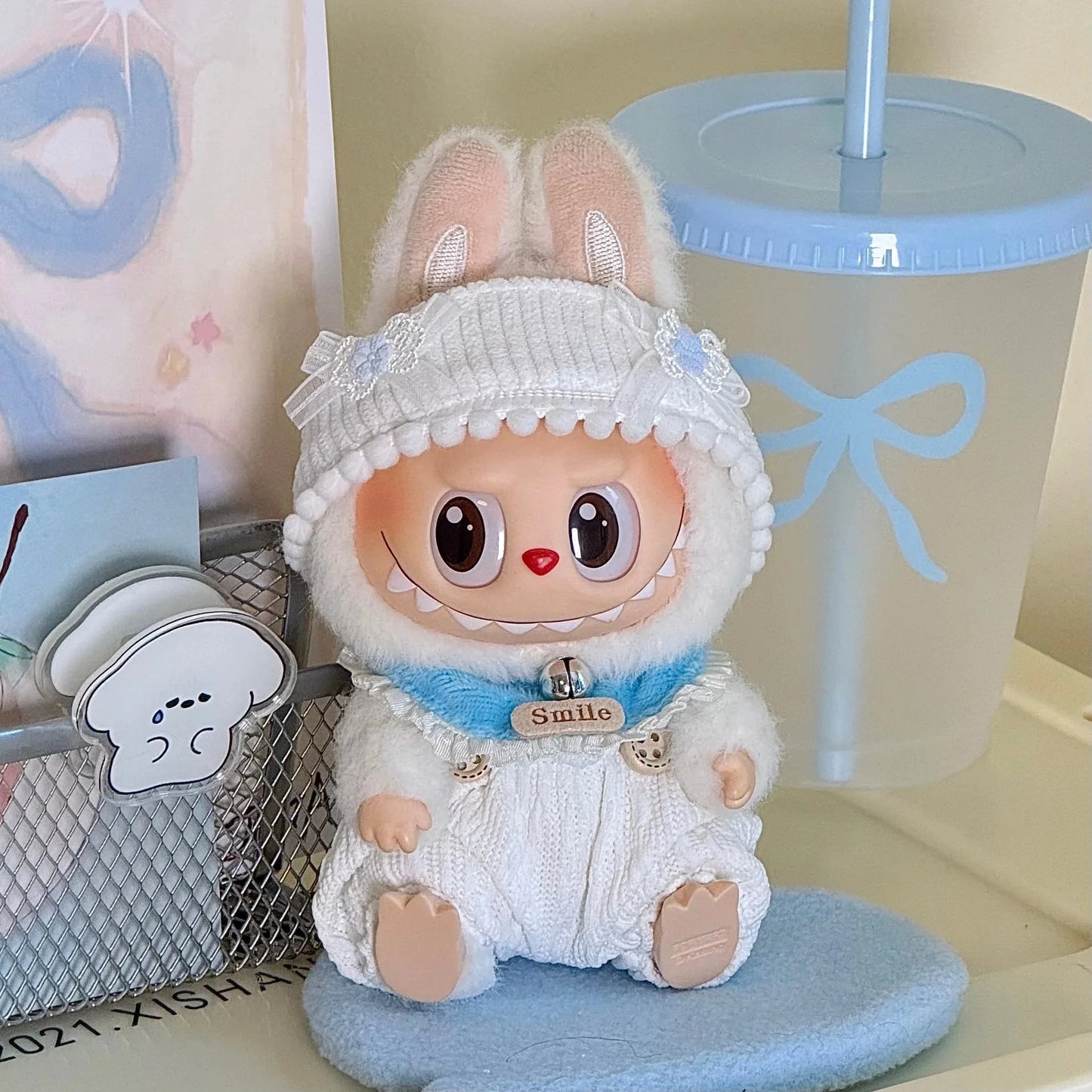 Labubu 17 cm Non-Official Cute Overall Set DollZio