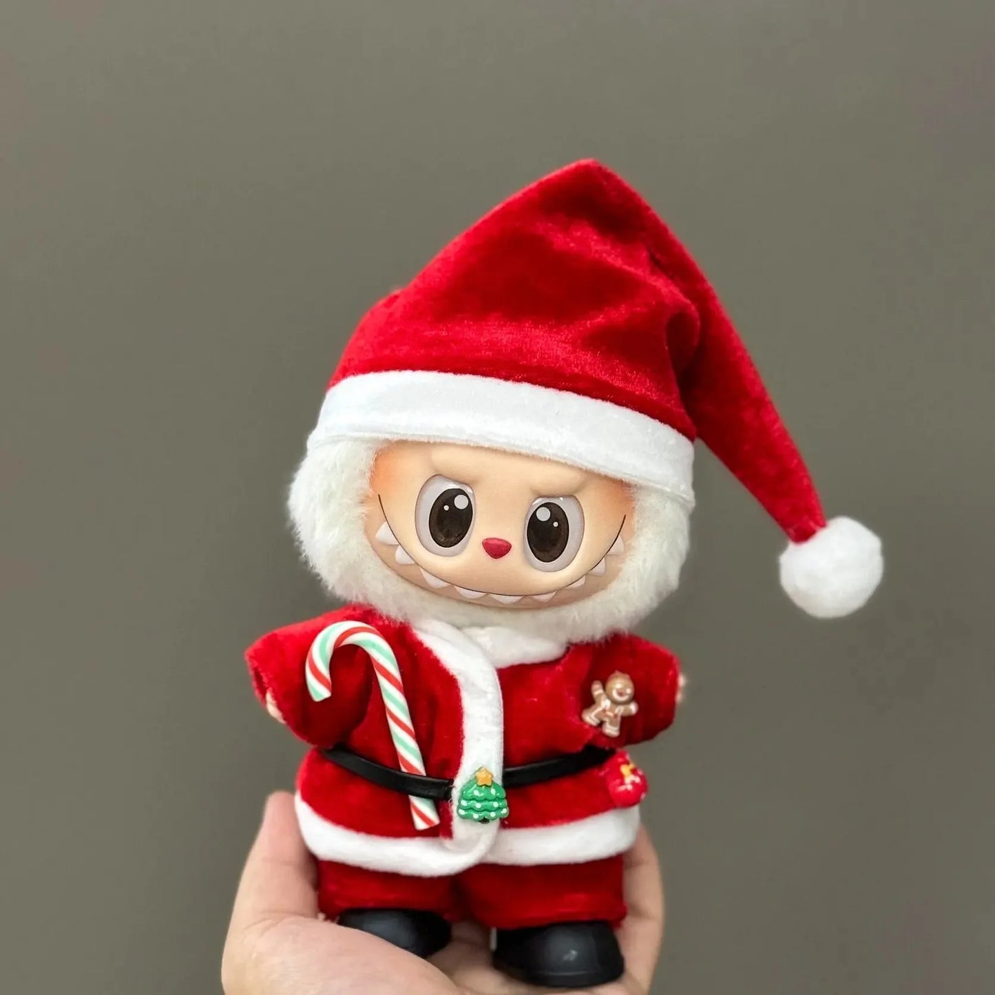 Labubu Christmas Deer Outfit – Non-Official Red Festive Clothes Set DollZio