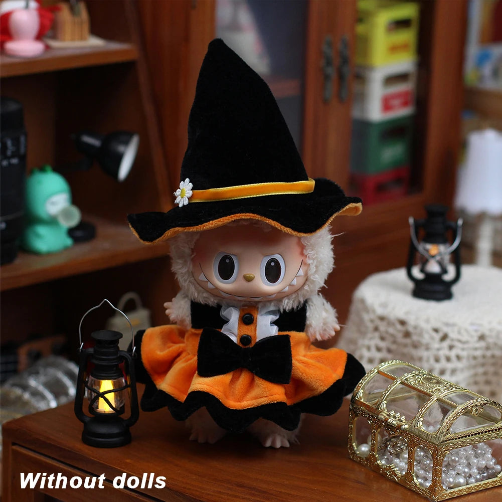 Compatible with 10.5 cm Labubu Halloween Outfit Set