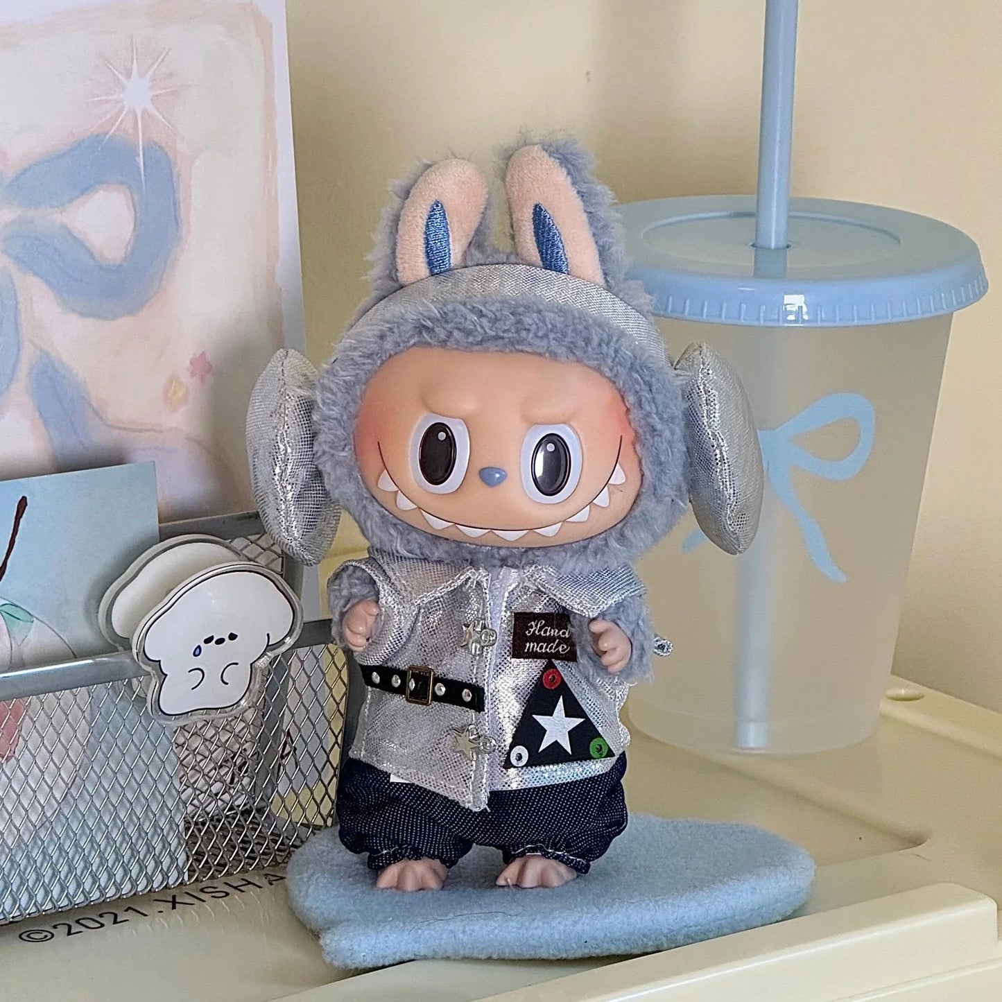 Labubu 17 cm Non-Official Cute Overall Set DollZio