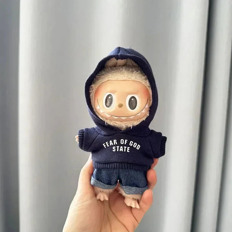 Labubu 17cm Non-Official Idol Dolls Hoodie Set DollZio