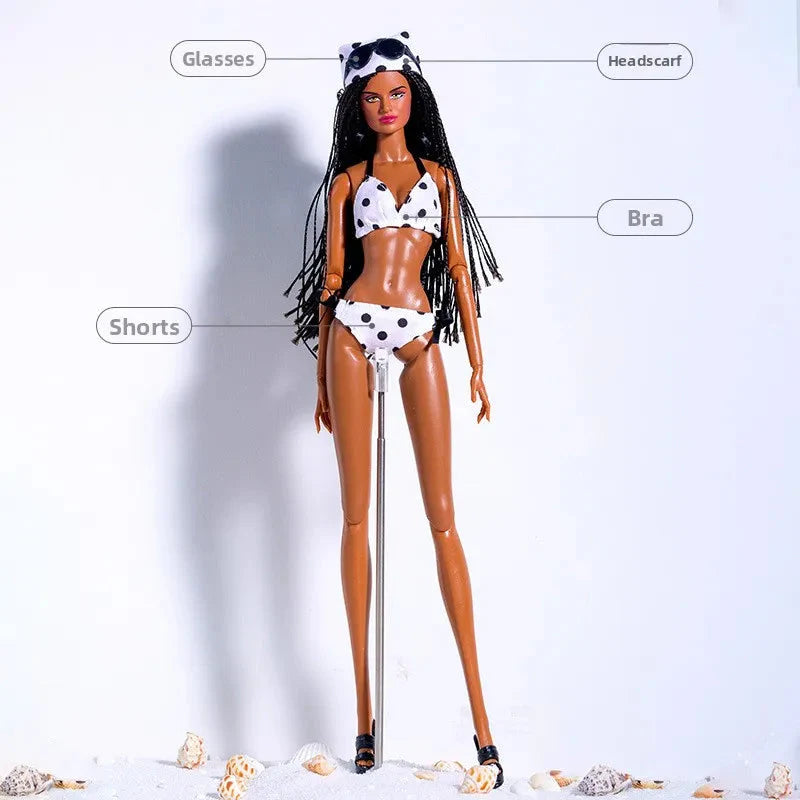 Supermodel Doll Clothes Suit European Fashion Vacation Style Bikini Accessories Set Princess Dress DIY Limited Collection Gifts DollZio